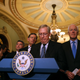 Senate Majority Leader Mitch McConnell (R-Ky.) at podium (Justin Sullivan/Getty Images)
